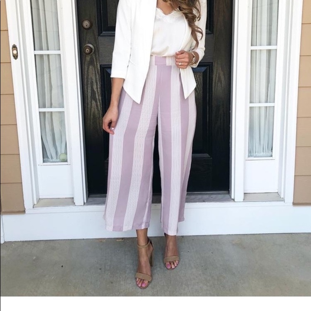 Cropped Wide Leg Pants